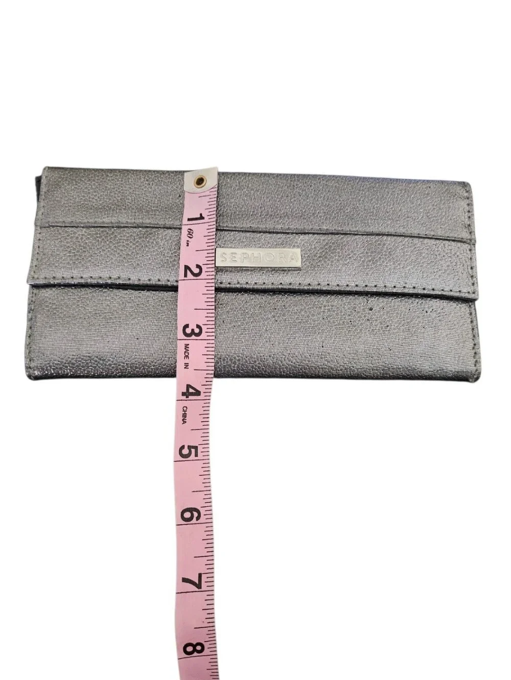Sephora Silver Metallic Makeup Brush Case